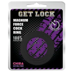 Get Lock Lot de 3 cockrings Silicone Magnum Force Noir